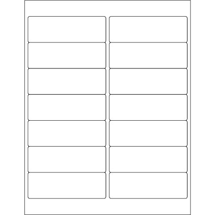 White Rectangular Laser Labels