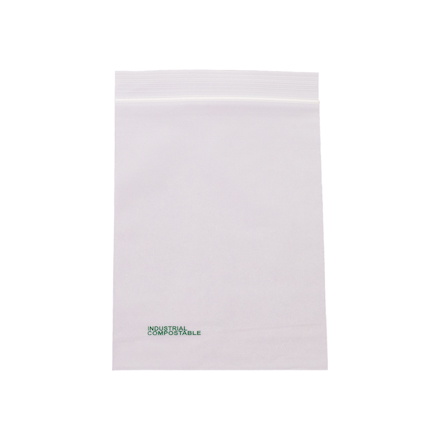 4 x 6'' - 2 Mil Compostable Reclosable Poly Bags