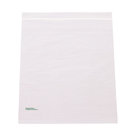 8 x 10'' - 2 Mil Compostable Reclosable Poly Bags